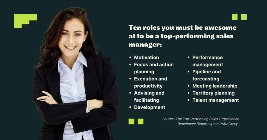 Ten roles you must be awesome at to be a top-performing sales manager - What Do I Need To Build a Top-Performing Sales Team? | Predictable Profits