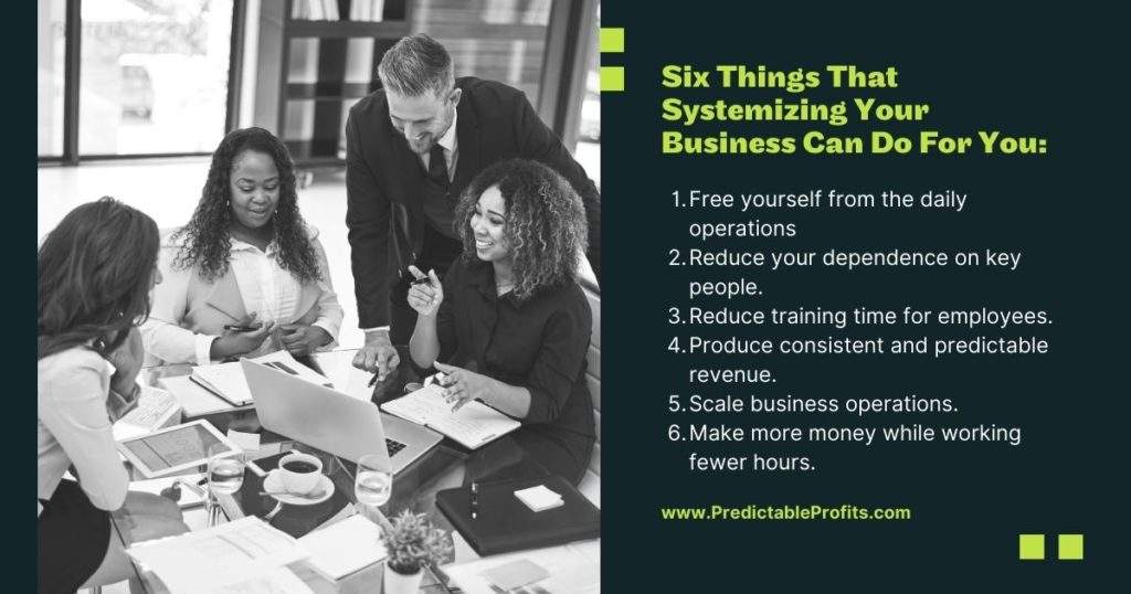 Six Things That Systemizing Your Business Can Do For You - Predictable Profits