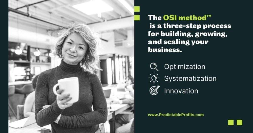 The OSI method is a three-step process for building growing and scaling your business - Predictable Profits