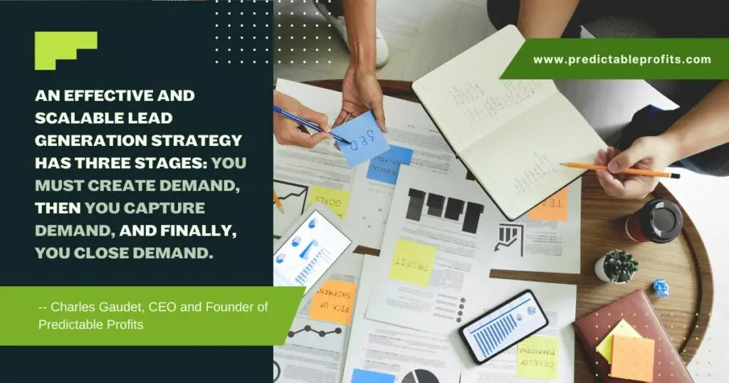 You must create demand, then you capture demand, and finally, you close demand - Content Marketing Leadership