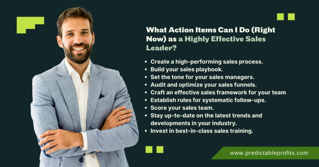 What Action Items Can I Do (Right Now) as a Highly Effective Sales Leader - Predictable Profits