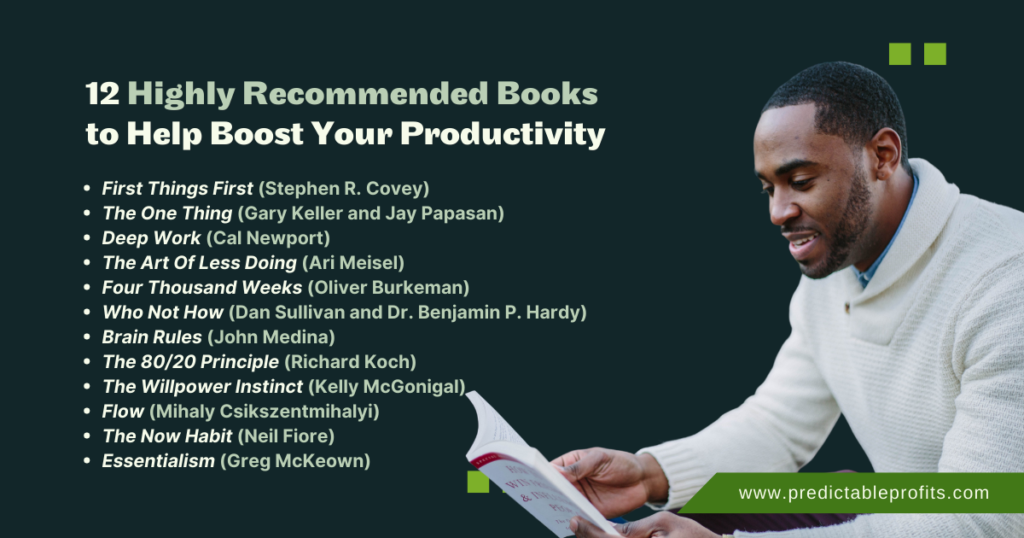12 Highly Recommended Books to Help Boost Your Productivity