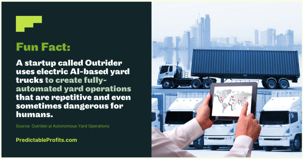 A startup called Outrider uses electric AI-based yard trucks - Predictable Profits