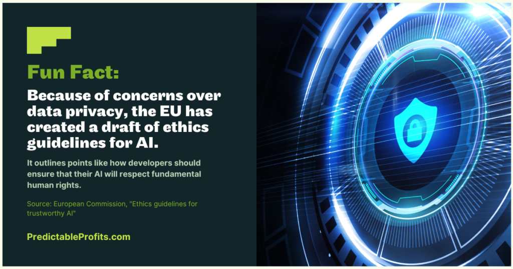 Because of concerns over data privacy, the EU has created a draft of ethics guidelines for AI - Predictable Profits