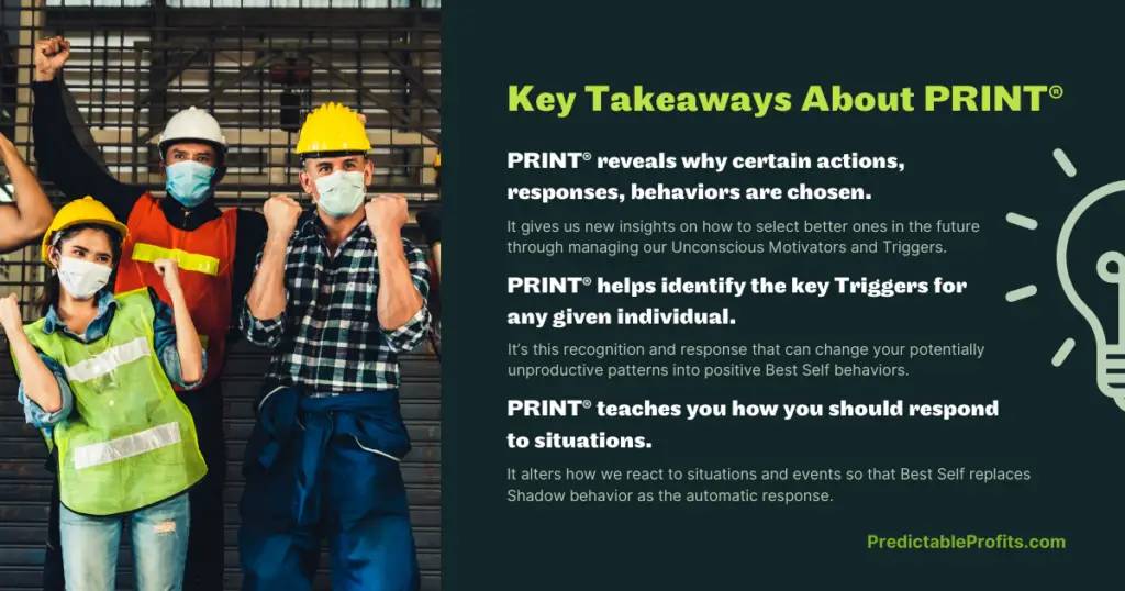 Key Takeaways About PRINT® - Predictable Profits