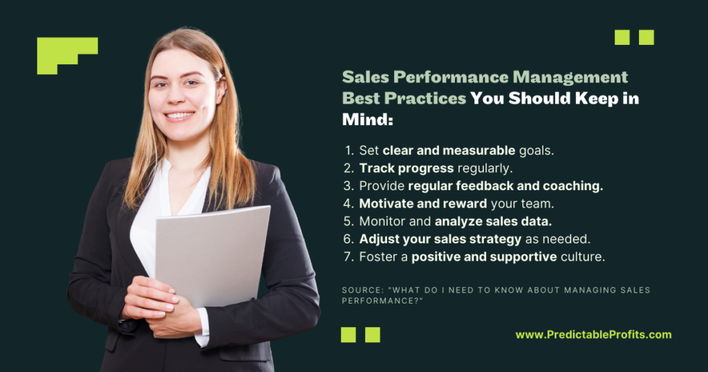 Sales Performance Management Best Practices You Should Keep in Mind - Predictable Profits