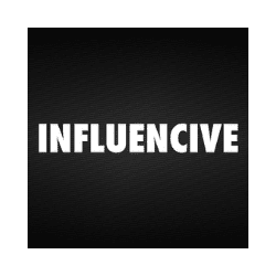 Black and white logo for Influencive